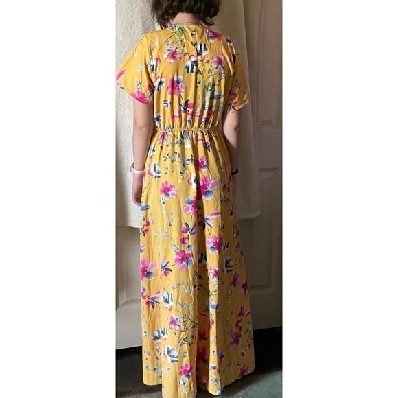 NWT Yellow Floral Maxi Dress - Picture 3 of 6